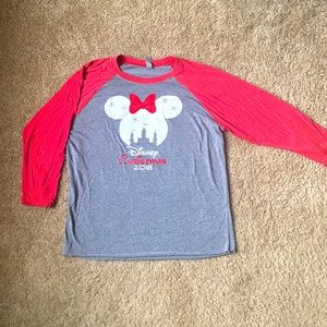 Disney Minnie Christmas Baseball T-Shirt